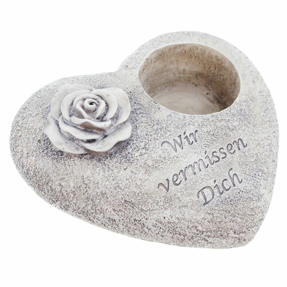 Home-trends24.de Grabkerze Grabschmuck Herz für Grab-Kerze günstig online kaufen