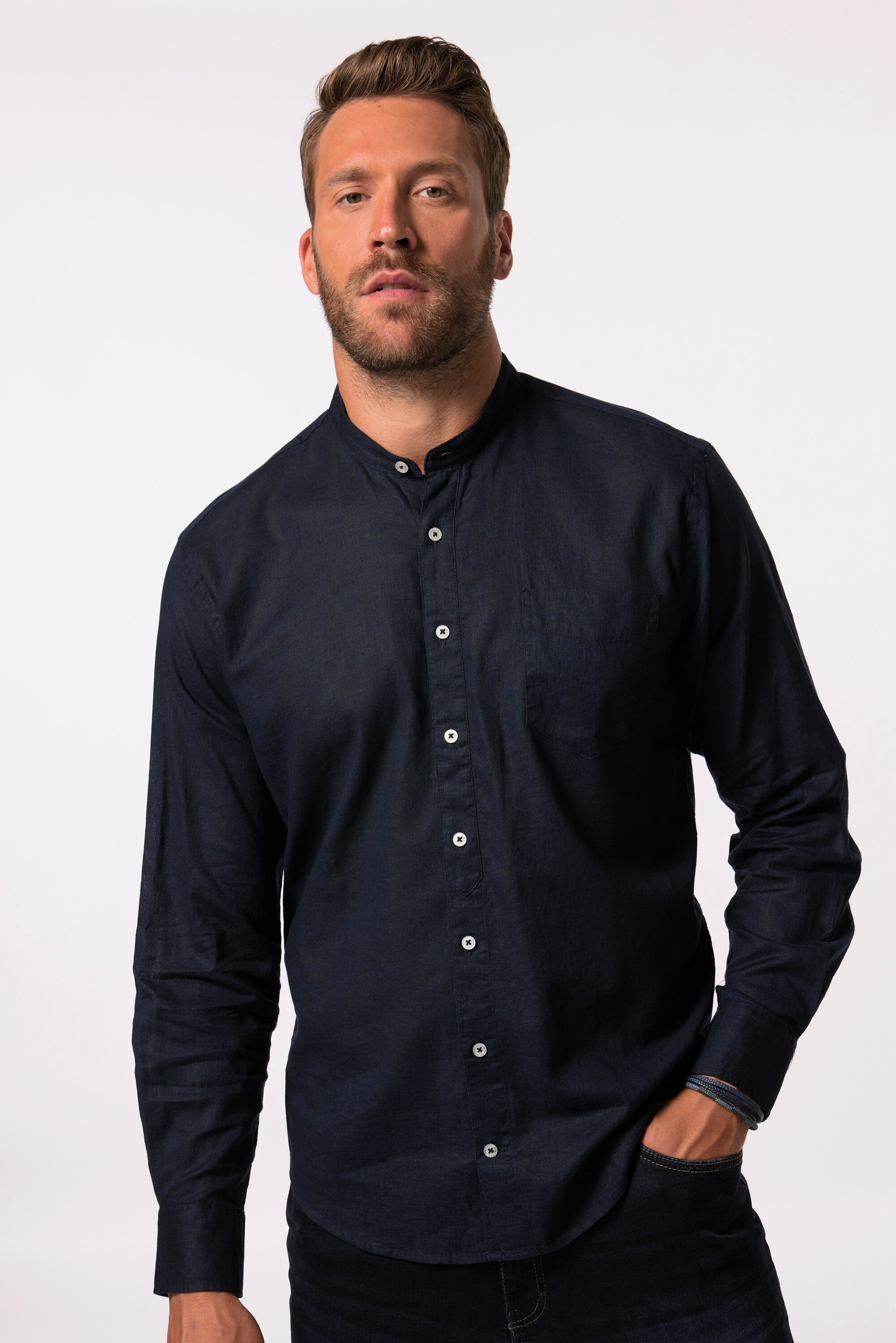 JP1880 Businesshemd JP1880 Hemd Langarm Leinenmix günstig online kaufen