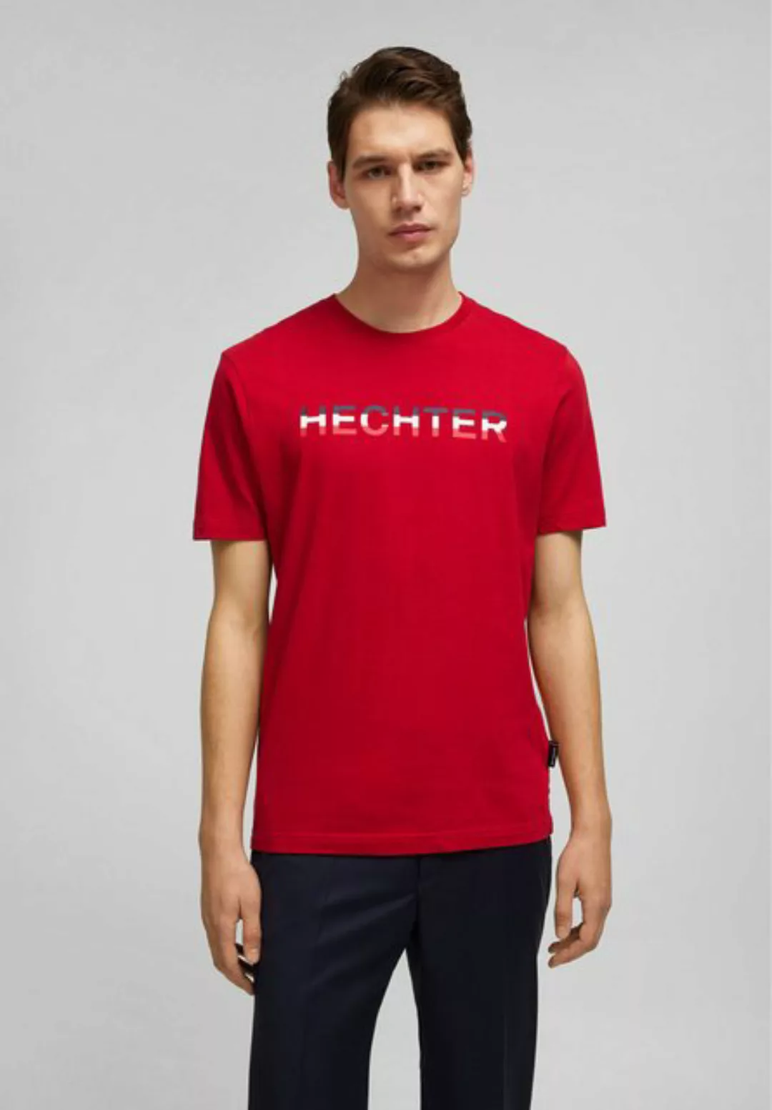 HECHTER PARIS T-Shirt mit farbigen Akzenten und HECHTER-Druck günstig online kaufen