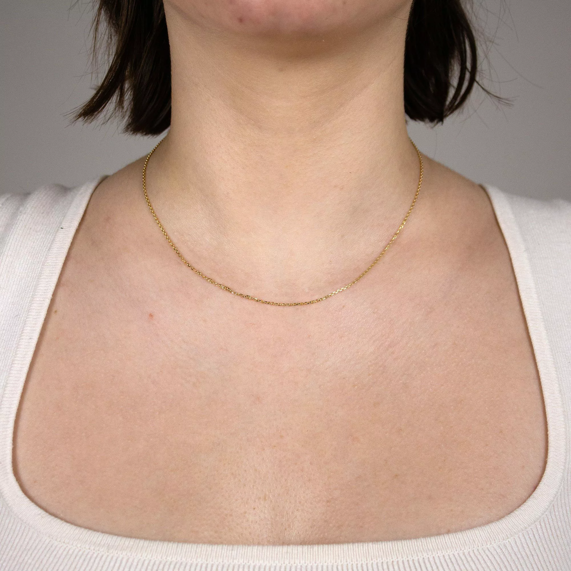 HOPLO Goldkette Ankerkette diamantiert Länge 40cm günstig online kaufen