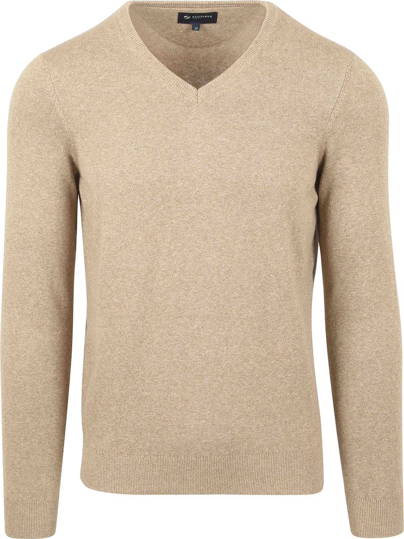 Suitable Respect Bio-Baumwolle Pullover Vinir Melange Sand - Größe M günstig online kaufen