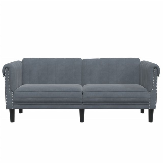 vidaXL Sofa Sofa 2-Sitzer Dunkelgrau Samt günstig online kaufen