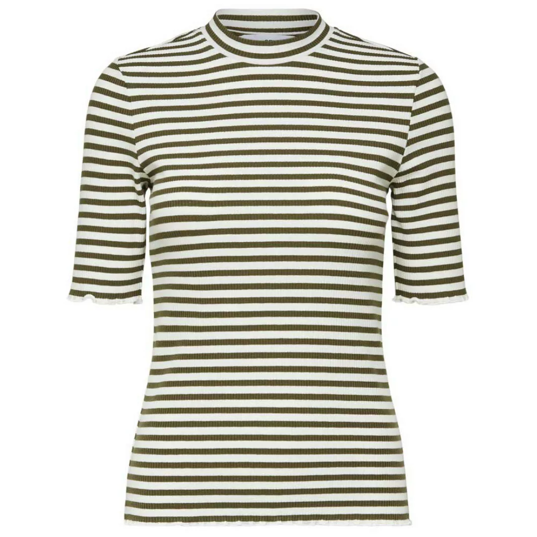 Selected Anna Stripe 3/4 Ärmel T-shirt L Kalamata / Stripes Snow White günstig online kaufen