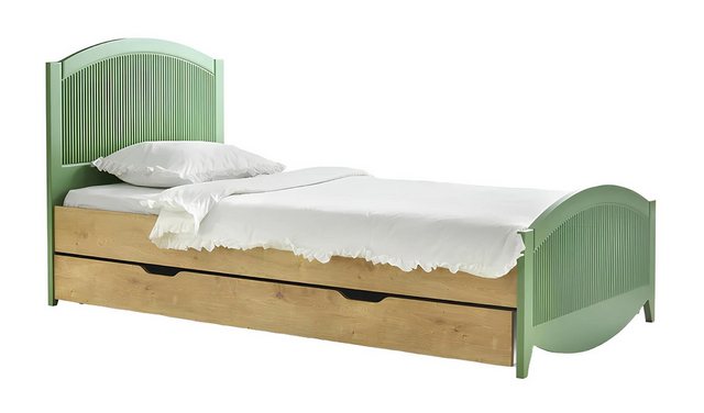 JVmoebel Bett Bett Betten Naturholz Massiv Kinder Jugend Holzbett + Bettkas günstig online kaufen