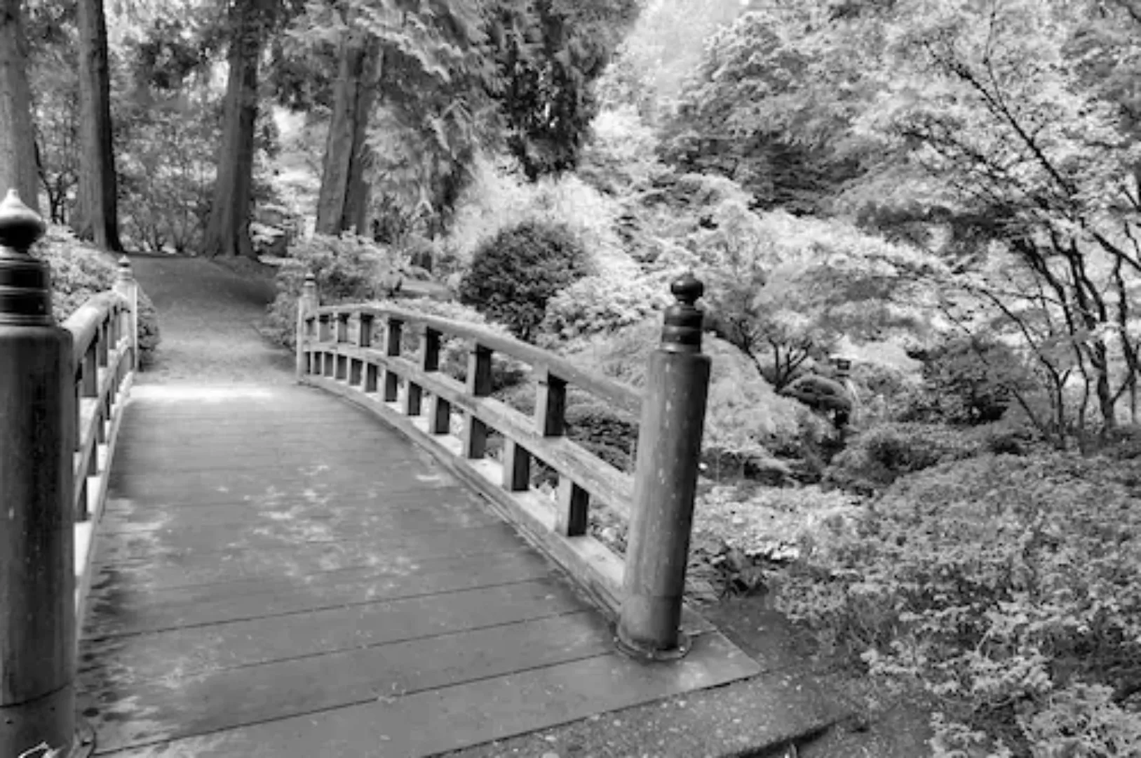 Papermoon Fototapete »Brücke Schwarz & Weiß« günstig online kaufen