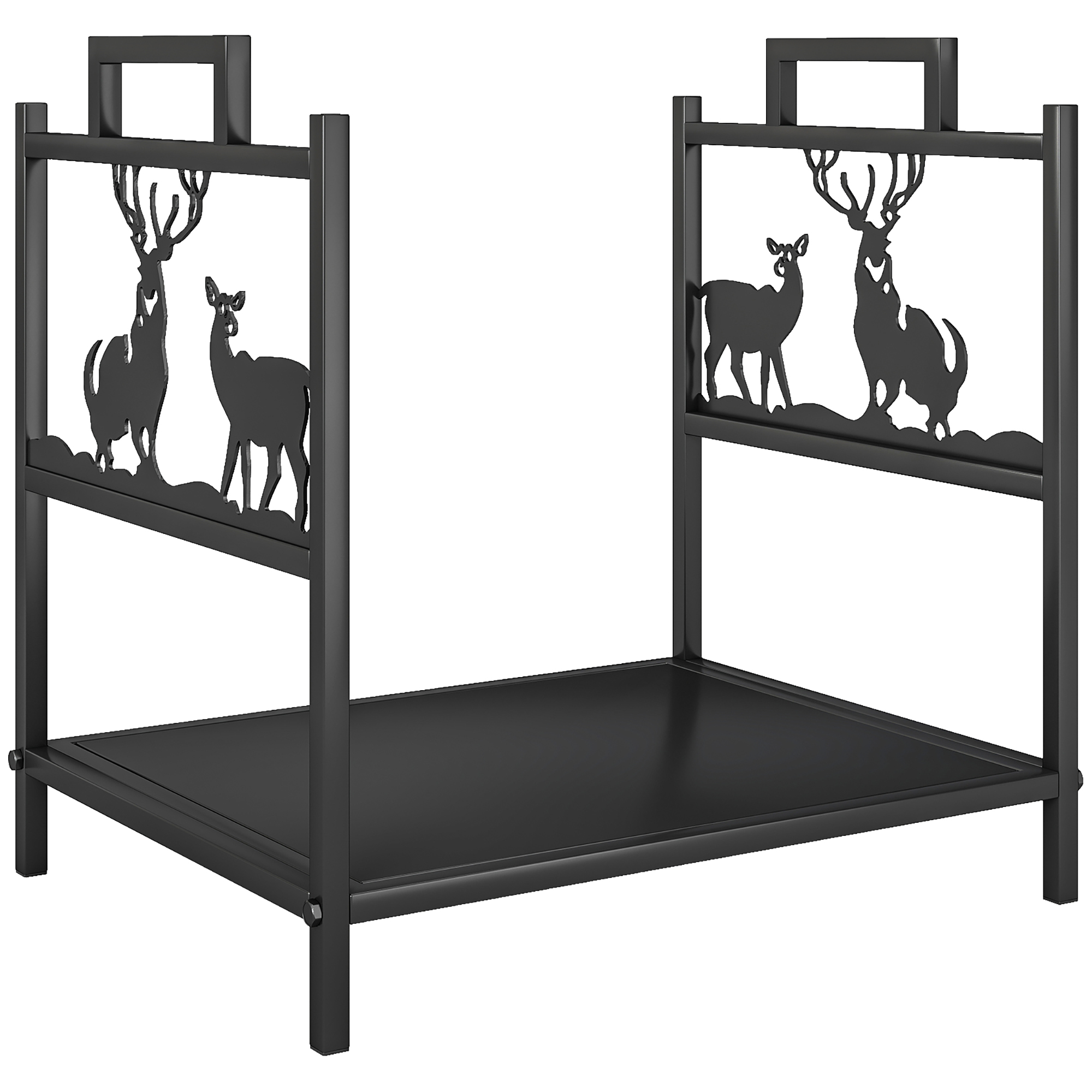 Outsunny Kaminholzregal für innen 42,5 x 33,5 x 43 cm Brennholzregal mit Re günstig online kaufen