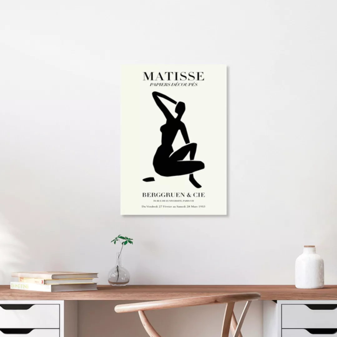 Poster / Leinwandbild - Matisse - Frau, Schwarz-beige günstig online kaufen