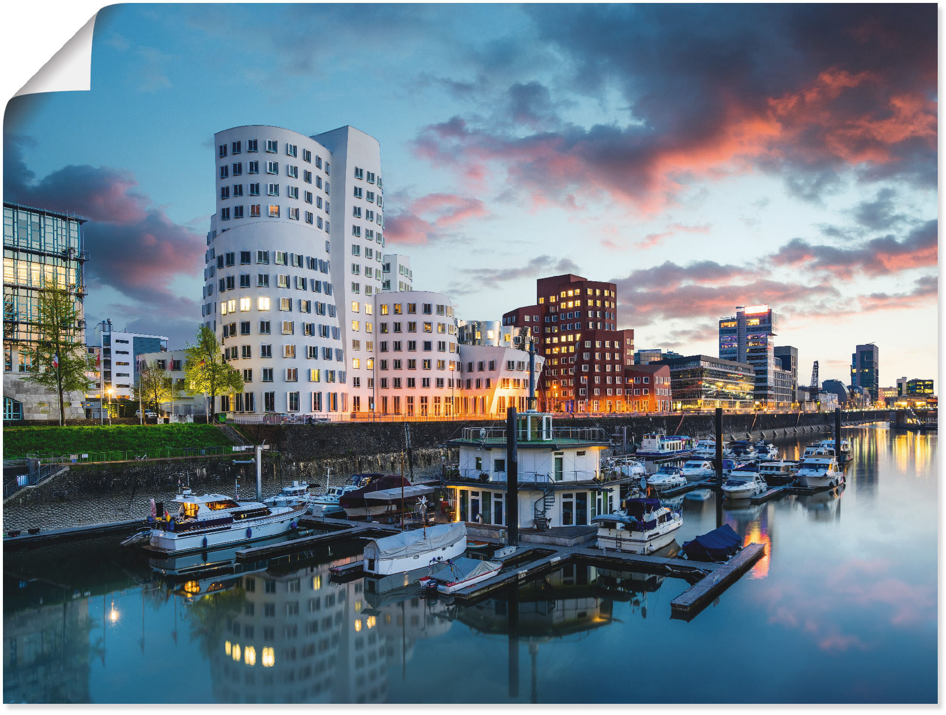 Artland Poster "Düsseldorf Medienhafen", Deutschland, (1 St.), als Alubild, günstig online kaufen