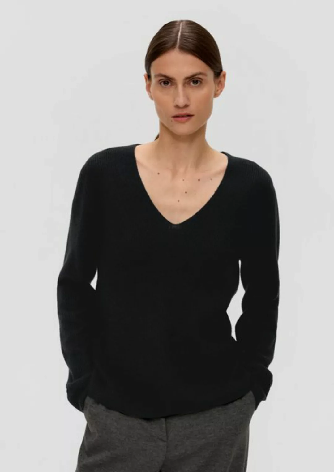 s.Oliver BLACK LABEL Strickpullover Pullover aus Wollmix günstig online kaufen