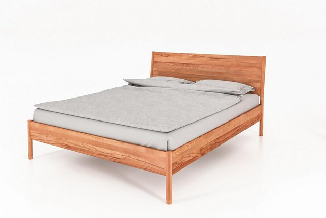 Natur24 Einzelbett Bett Zola 1 Kernbuche massiv 160x200 mit Holzkopfteil un günstig online kaufen