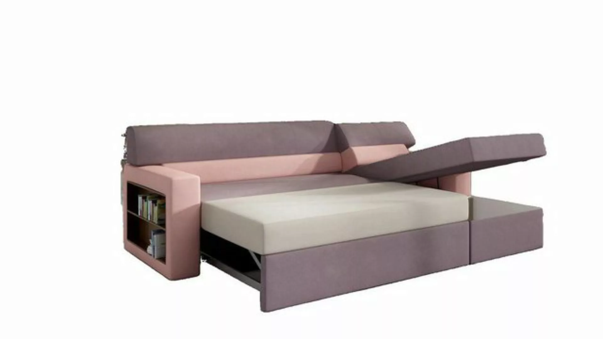 JVmoebel Ecksofa Schlafsofa Sofa Couch Polster Wohnzimmer Couch Schlaffunkt günstig online kaufen