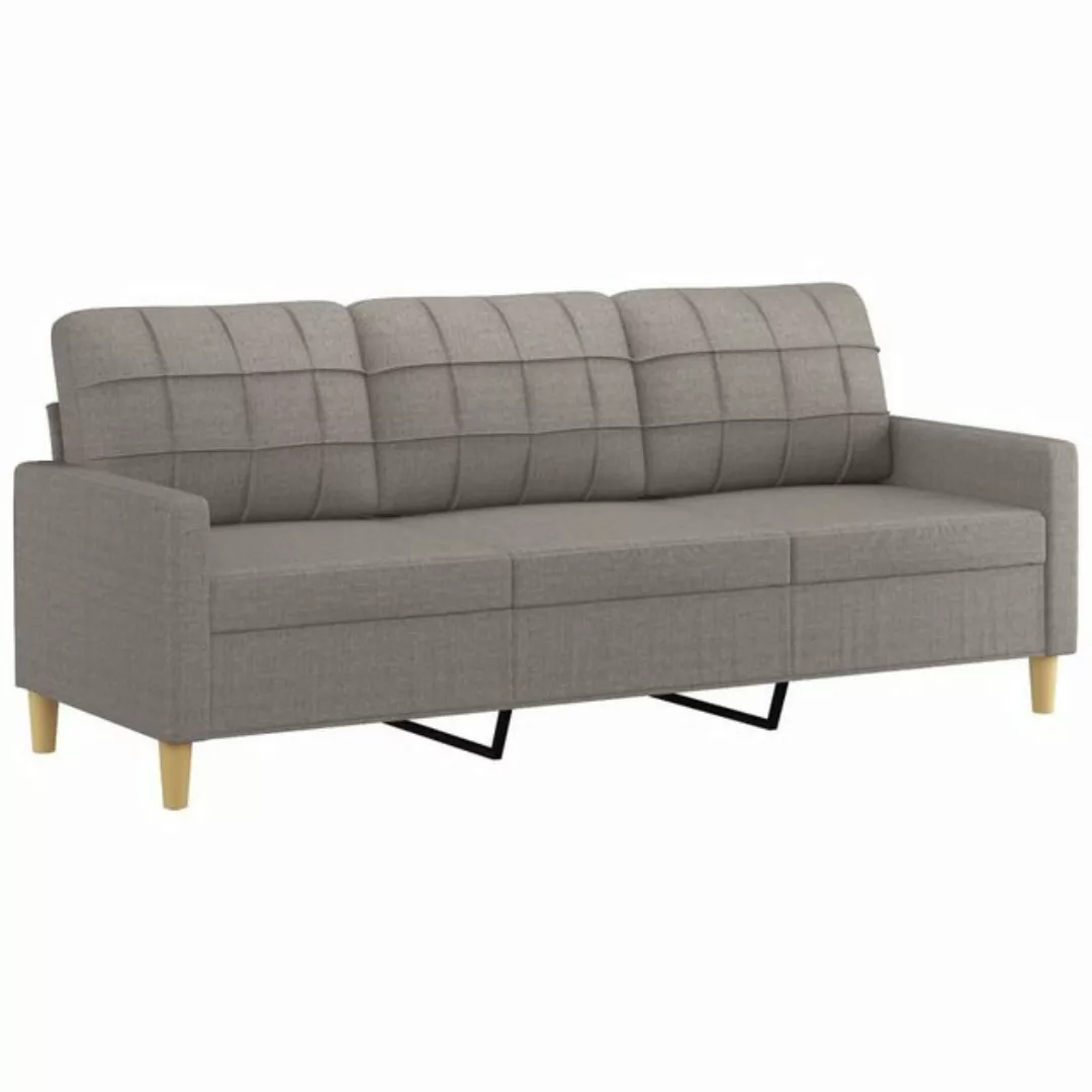 vidaXL Sofa 3-Sitzer-Sofa Couch Taupe 180 cm Stoff günstig online kaufen