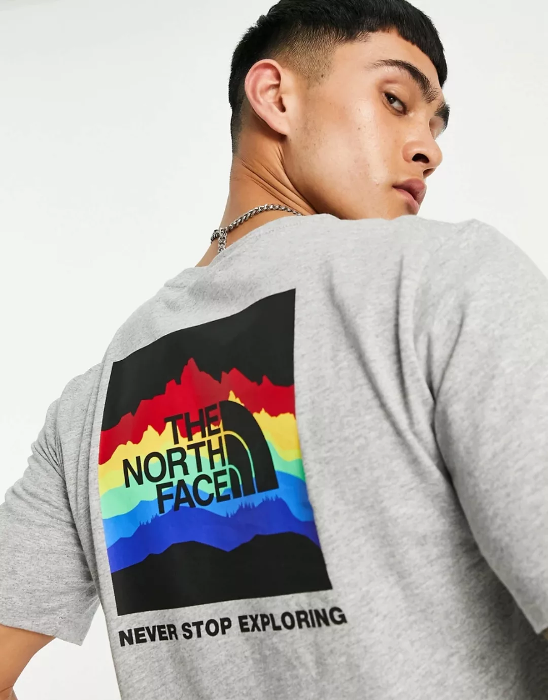 The North Face – Rainbow – T-Shirt in Grau günstig online kaufen