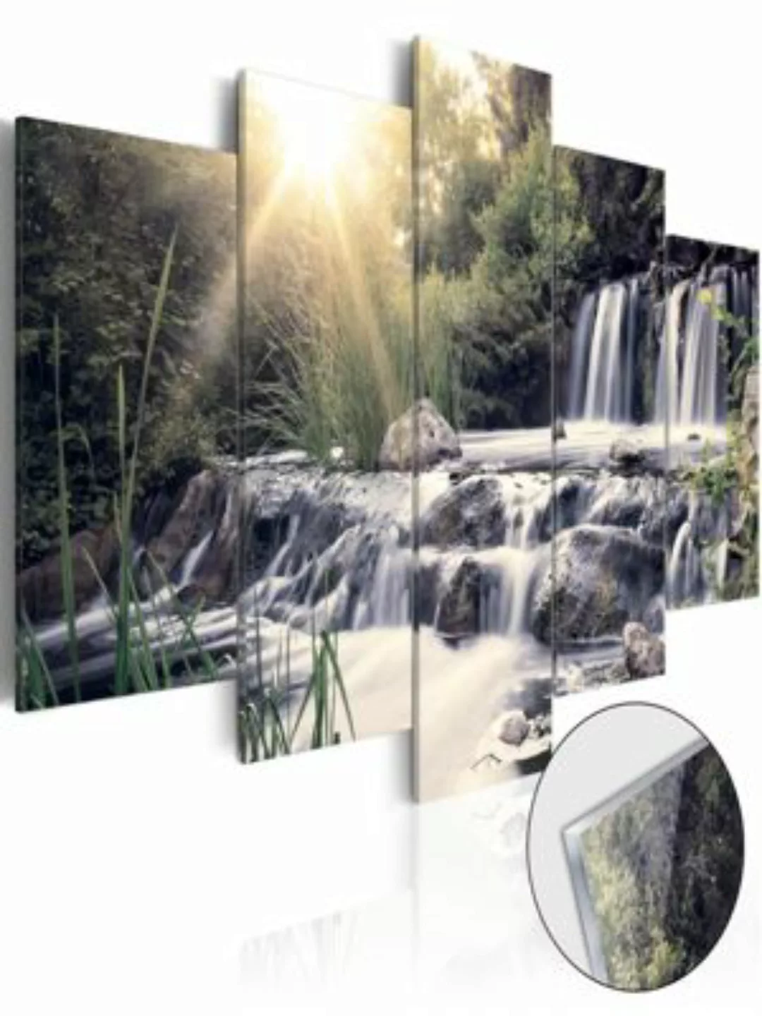 artgeist Acrylglasbild Waterfall of Dreams [Glass] mehrfarbig Gr. 100 x 50 günstig online kaufen