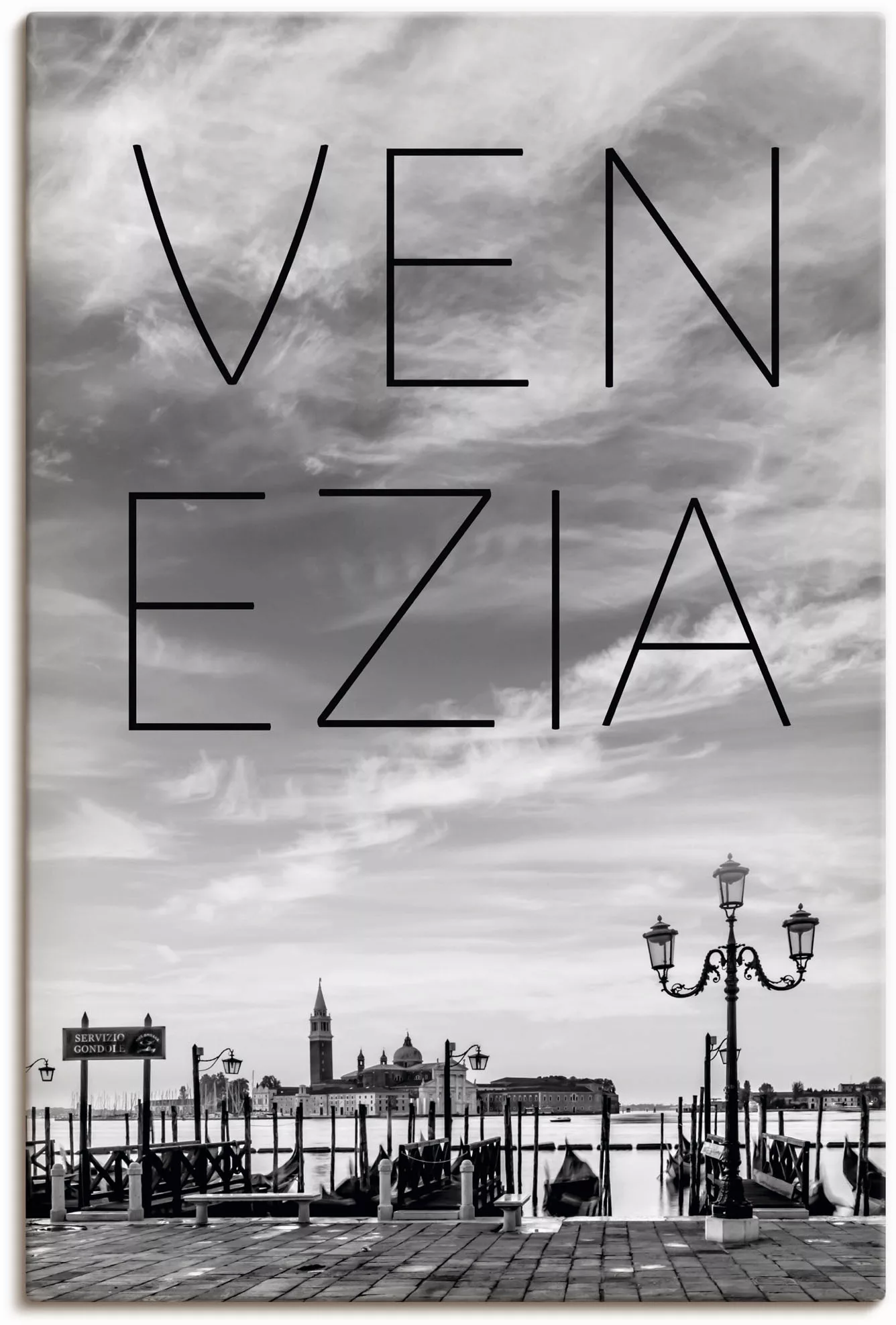Artland Wandbild "Gondeln am frühen Morgen in Venedig", Venedig, (1 St.), a günstig online kaufen