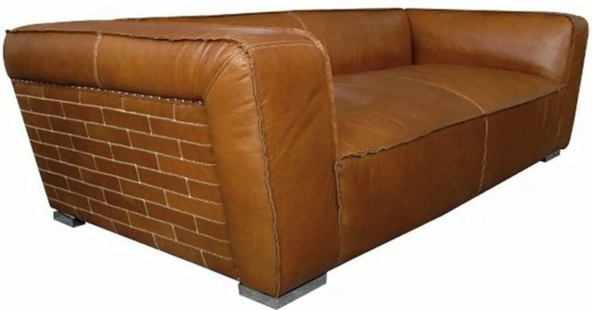 Casa Padrino Sofa Luxus Sofa Columbia Braun 228 x 112 x H. 67 cm - Echtlede günstig online kaufen