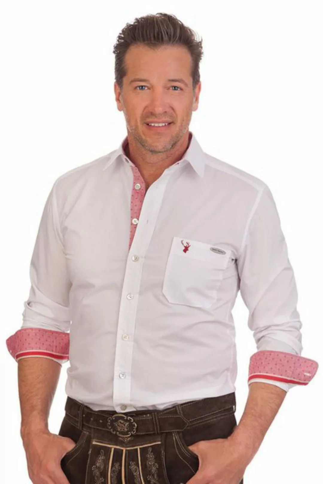 Spieth & Wensky Trachtenhemd Trachtenhemd - ASKOT - rot günstig online kaufen