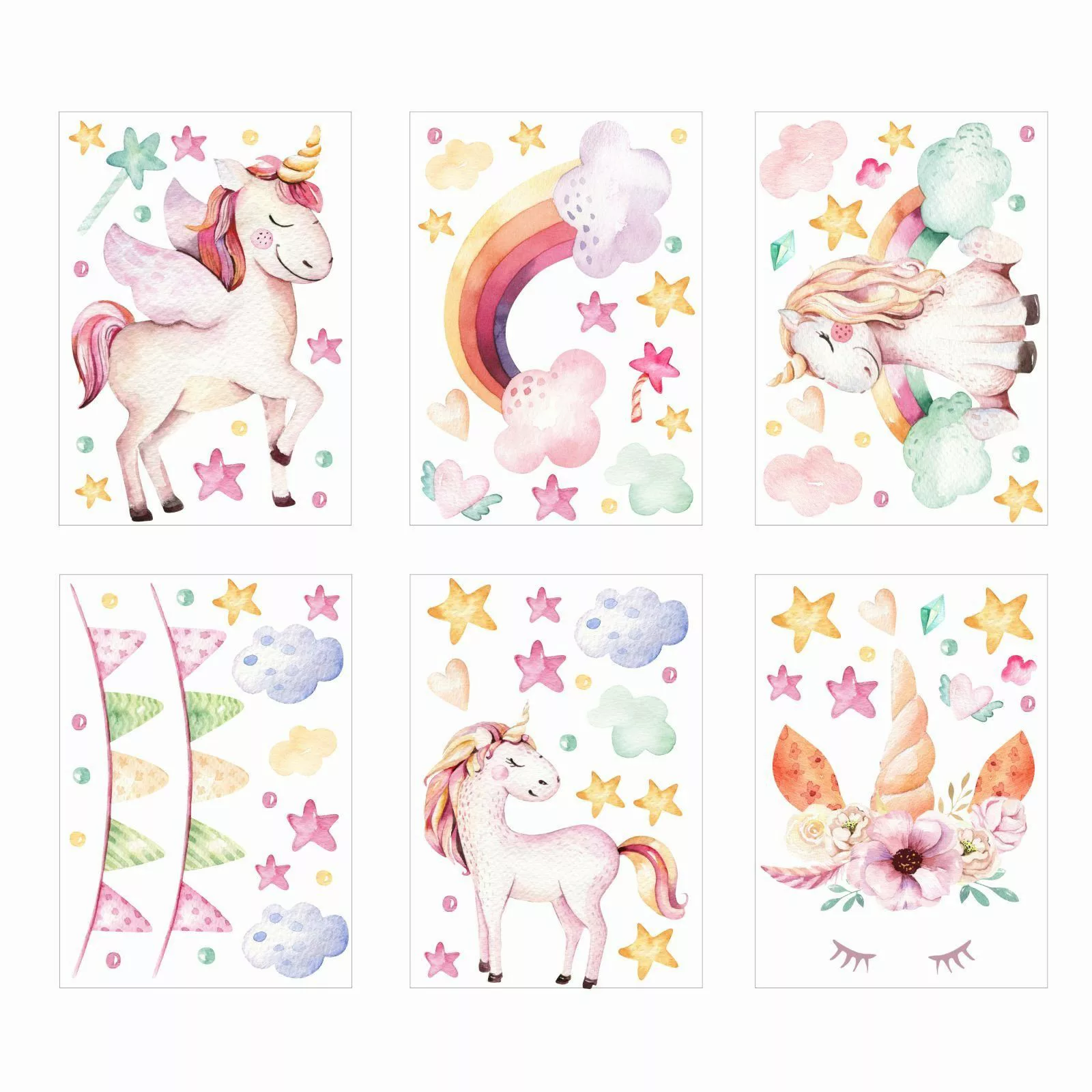 nikima Fensterbild Fensterbilder Einhorn selbstklebend günstig online kaufen