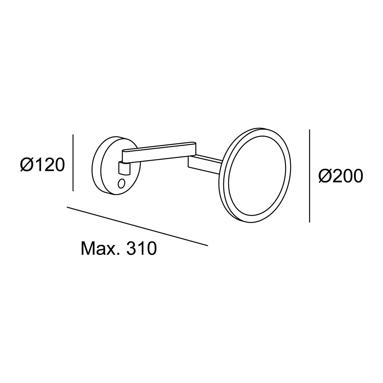 LEDS-C4 Vanity Wandspiegel mit LED, 3000K, chrom günstig online kaufen