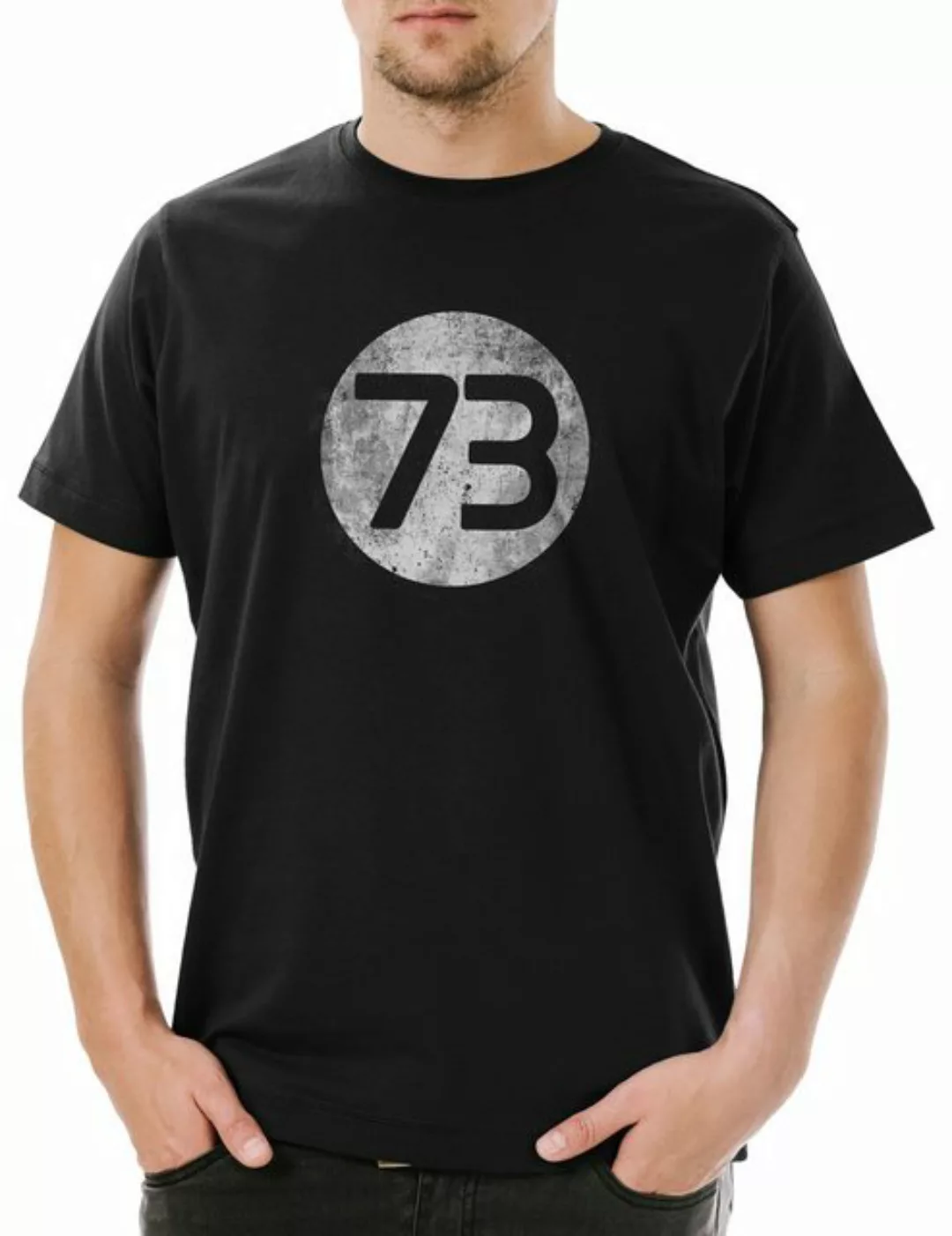 Urban Backwoods Print-Shirt Black Number 73 The Logo Herren T-Shirt Big She günstig online kaufen