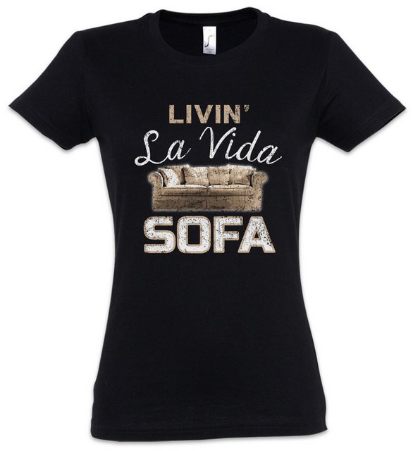 Urban Backwoods Print-Shirt Livin La Vida Sofa Damen T-Shirt Couching Couch günstig online kaufen