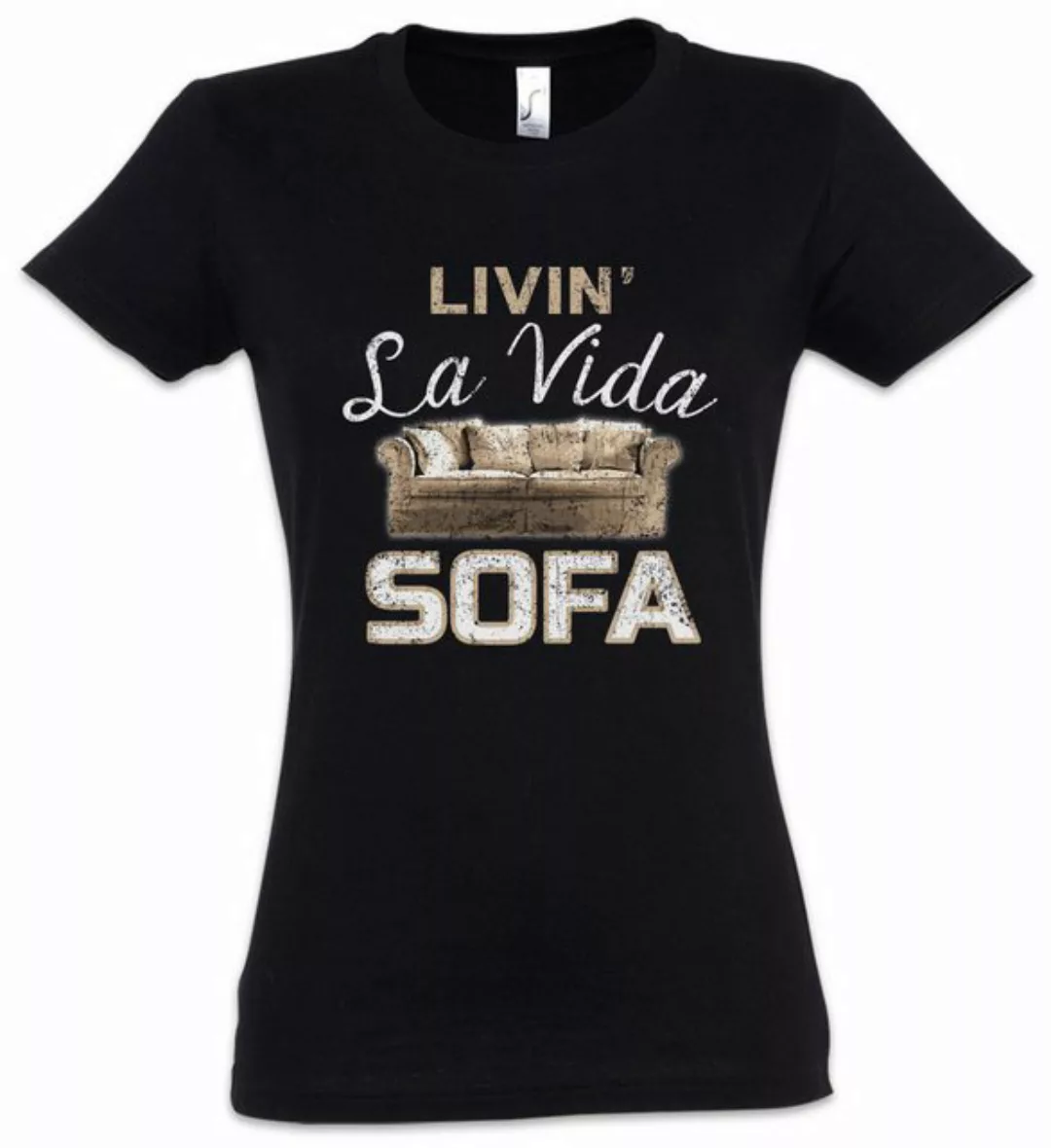 Urban Backwoods Print-Shirt Livin La Vida Sofa Damen T-Shirt Couching Couch günstig online kaufen