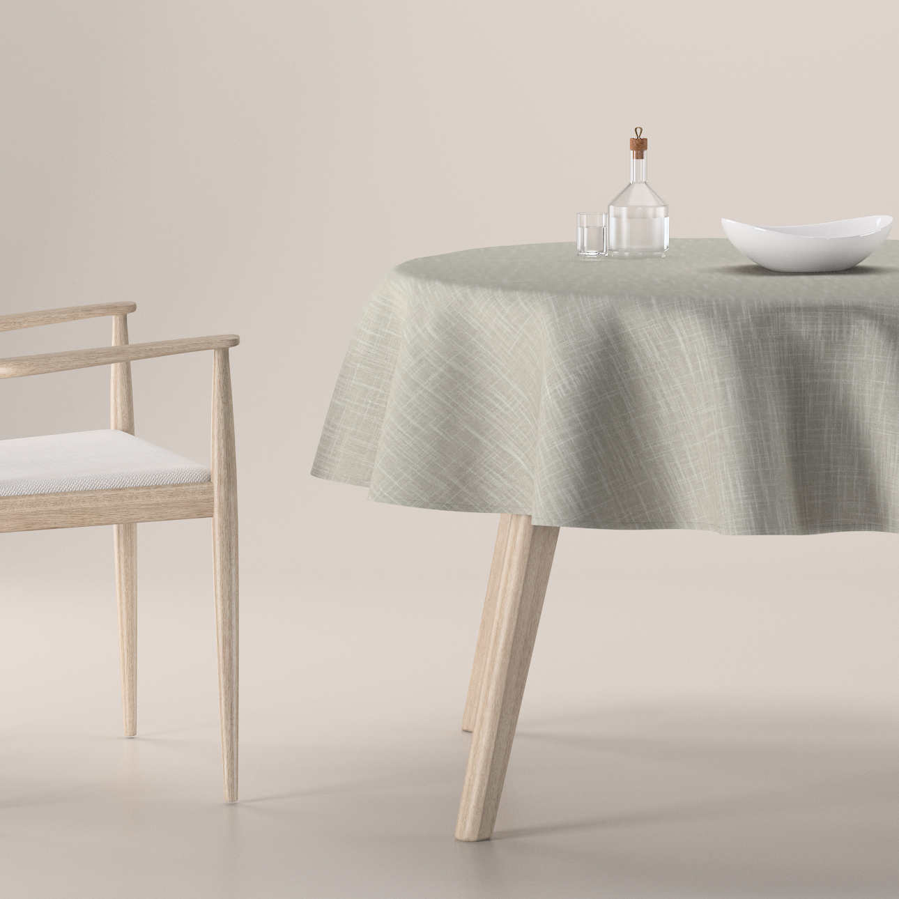 Runde Tischdecke, beige, Harmony (144-77) günstig online kaufen