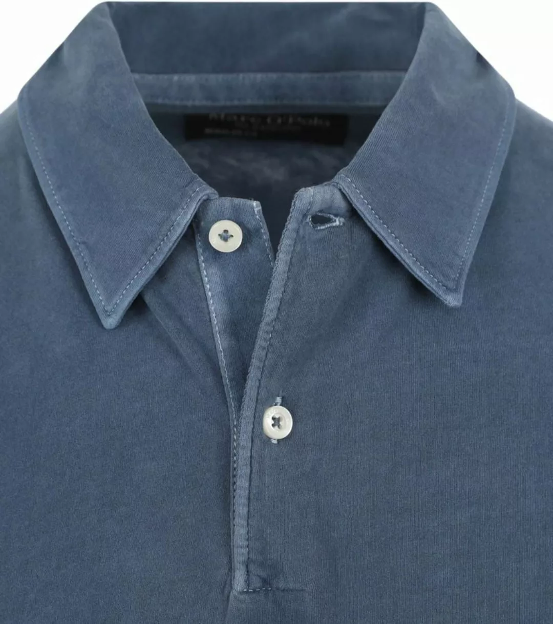 Marc O'Polo Poloshirt Terry Cloth Blau - Größe L günstig online kaufen