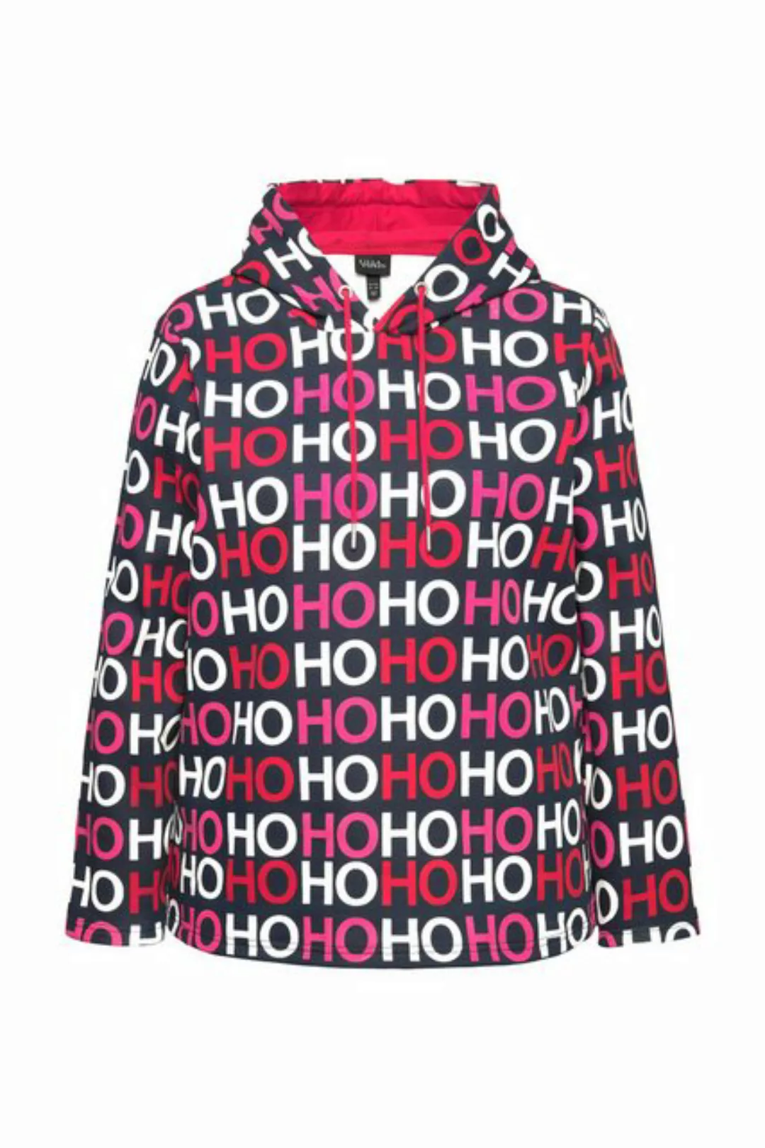 Ulla Popken Sweatshirt Hoodie Ho Ho Ho Classic Kapuze Langarm günstig online kaufen