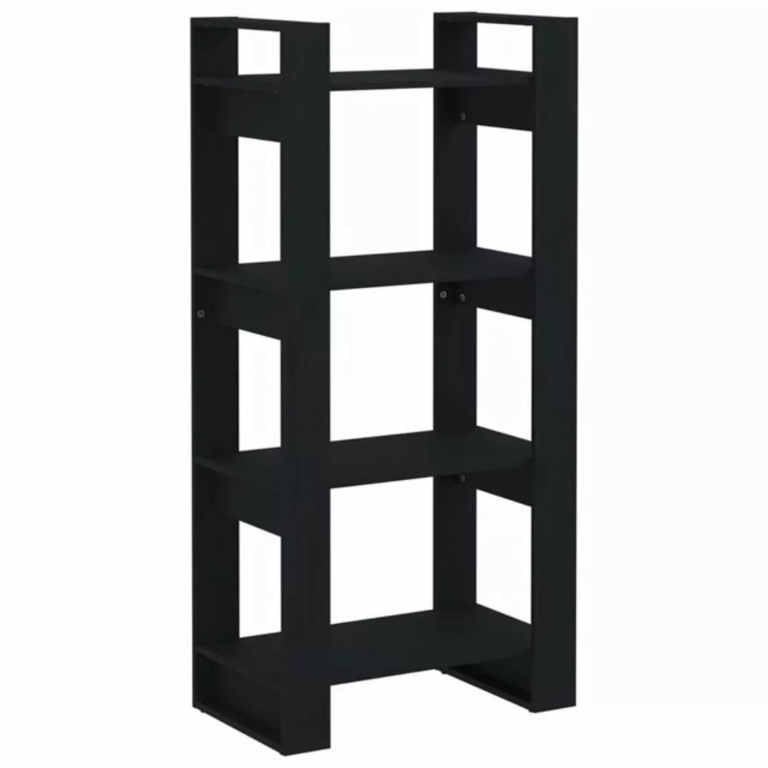 Vidaxl Bücherregal/raumteiler Schwarz 60x35x125 Cm Massivholz günstig online kaufen