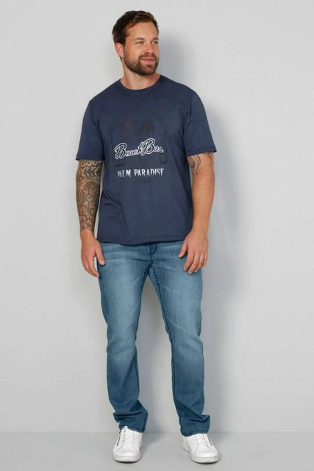 John F. Gee T-Shirt T-Shirt aus reiner Baumwolle günstig online kaufen