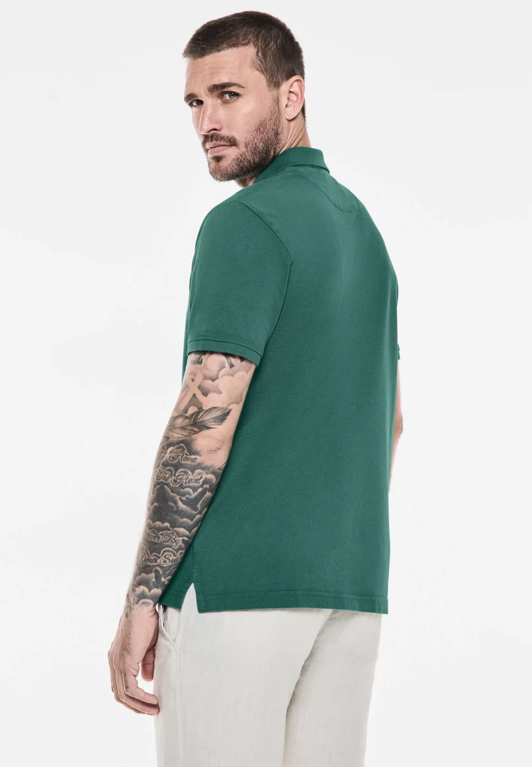 STREET ONE MEN Poloshirt aus reiner Baumwolle günstig online kaufen