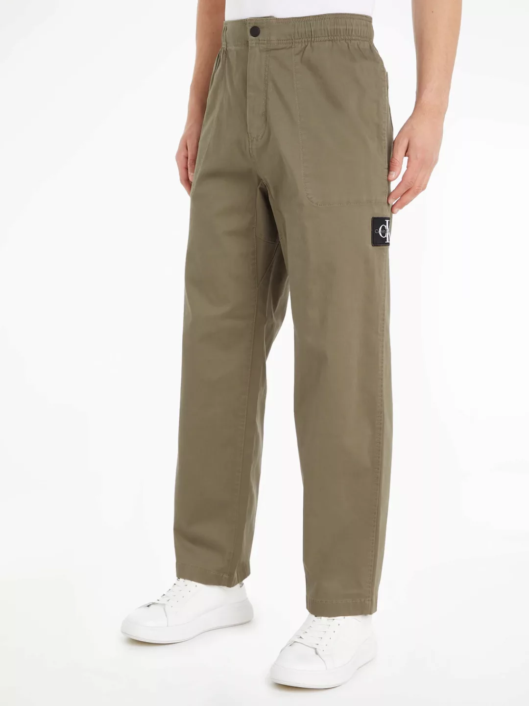 Calvin Klein Jeans Sweathose "BADGE TRIM WOVEN PANT" günstig online kaufen
