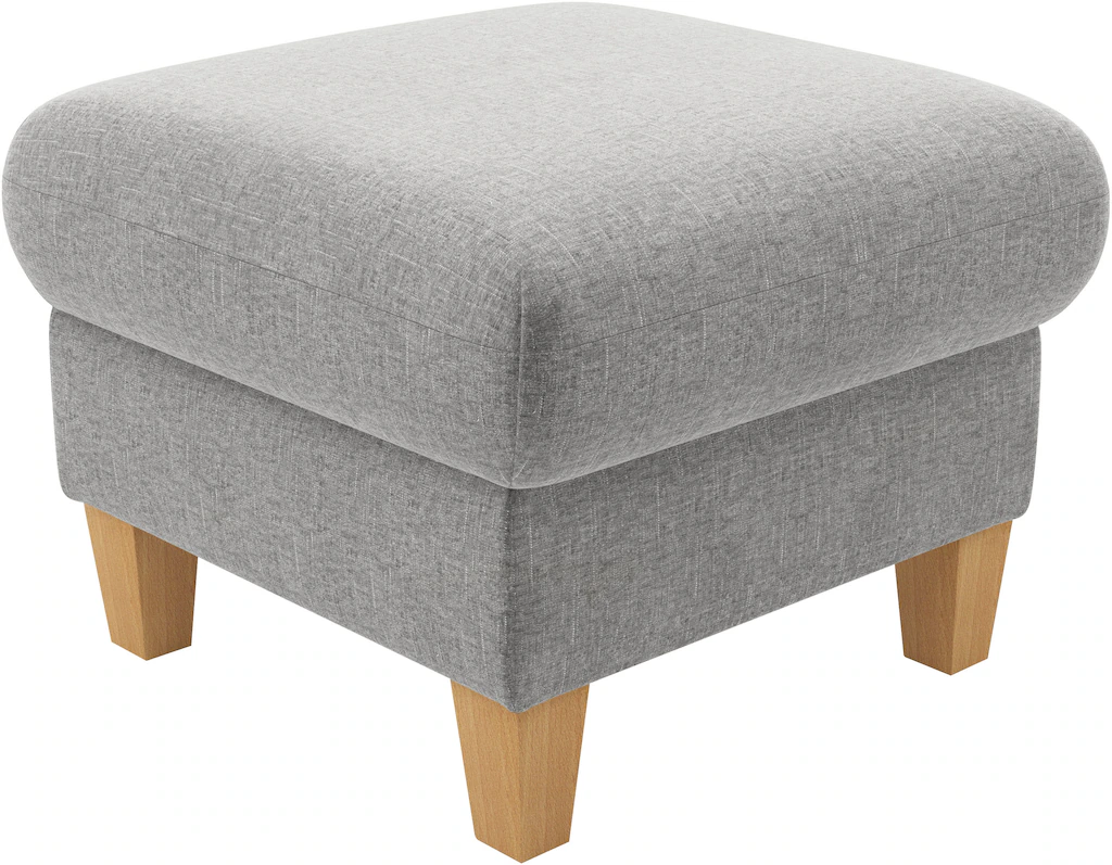 Home affaire Polsterhocker "Rochelle", (1 St.), Massive 12 cm Holzbeine günstig online kaufen