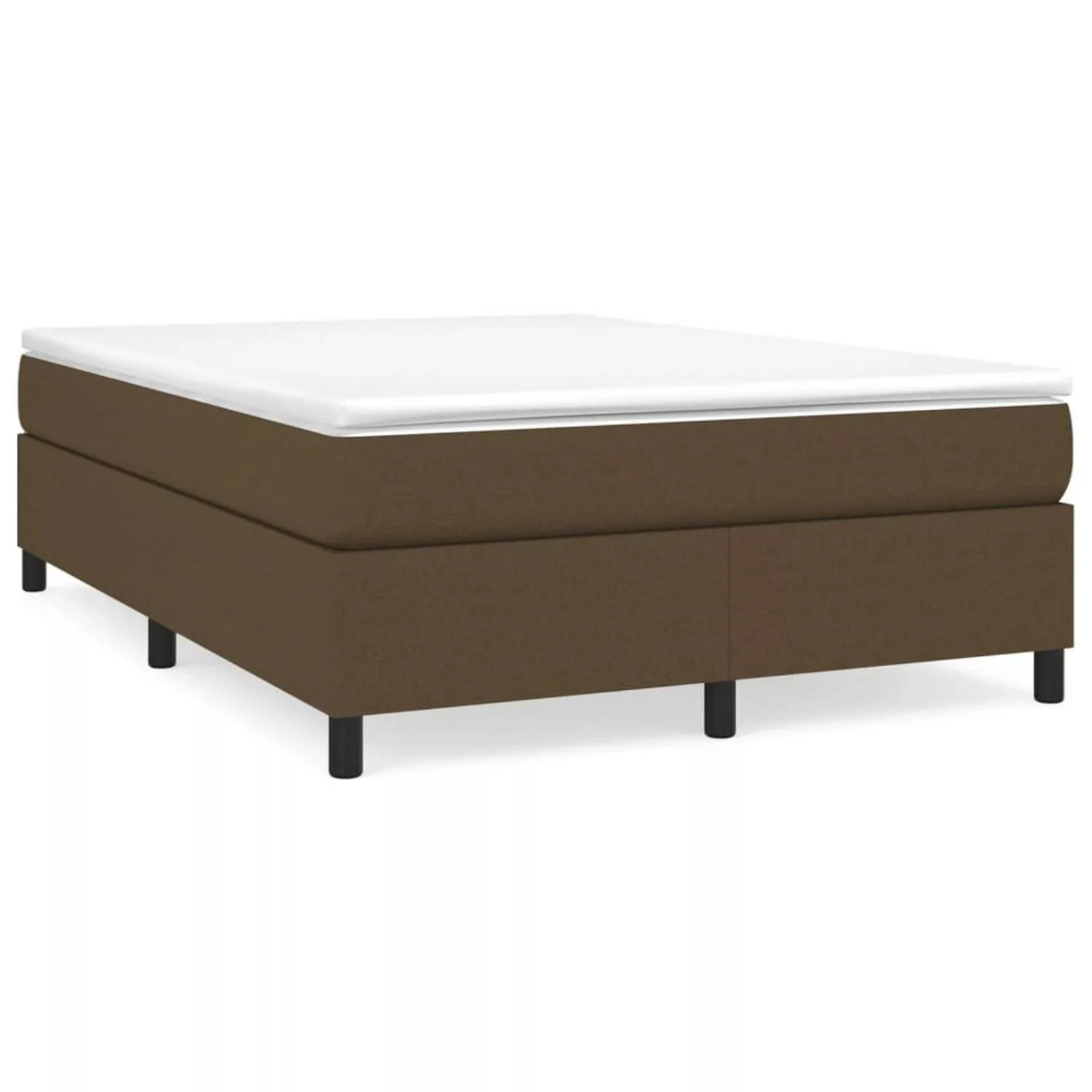 Vidaxl Boxspringbett Dunkelbraun 140x200 Cm Stoff günstig online kaufen