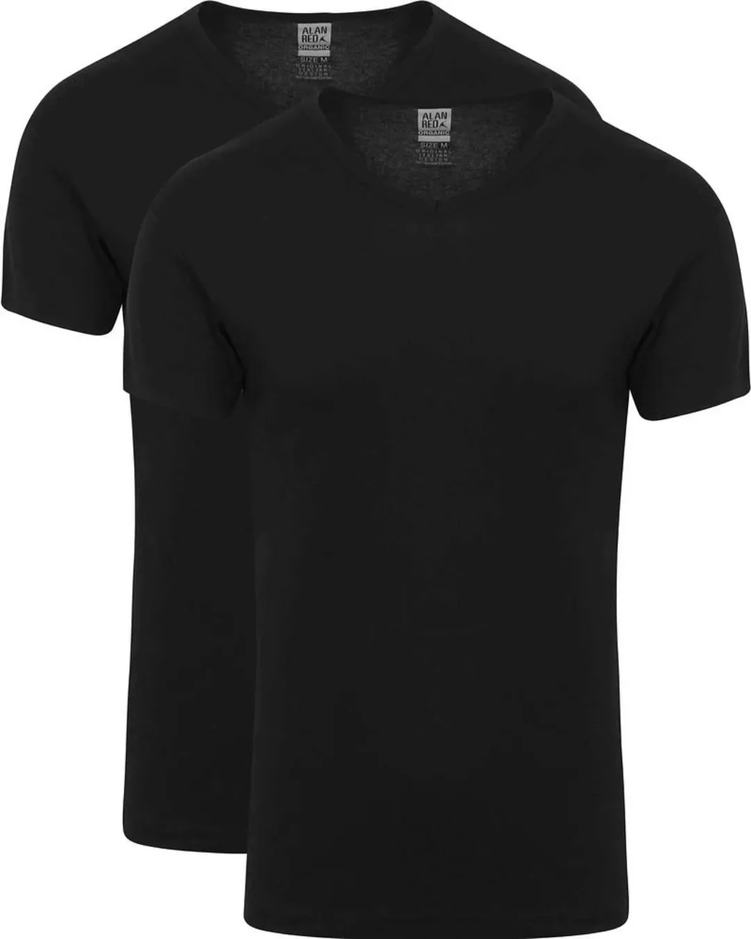 Alan Red Vancouver T-Shirt Schwarz 2er-Pack - Größe M günstig online kaufen