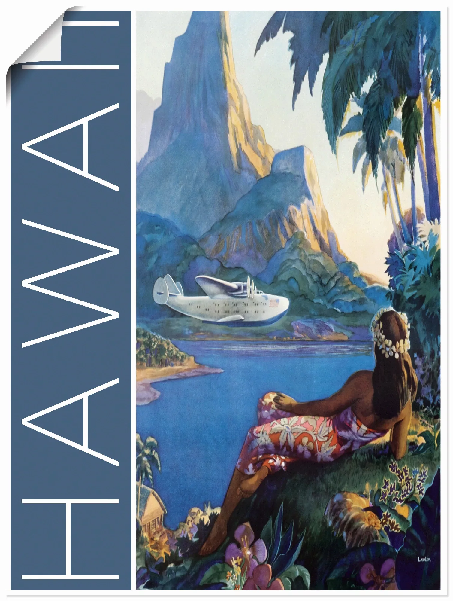 Artland Poster "Hawaii Vintage Reiseplakat", Amerika, (1 St.), als Alubild, günstig online kaufen