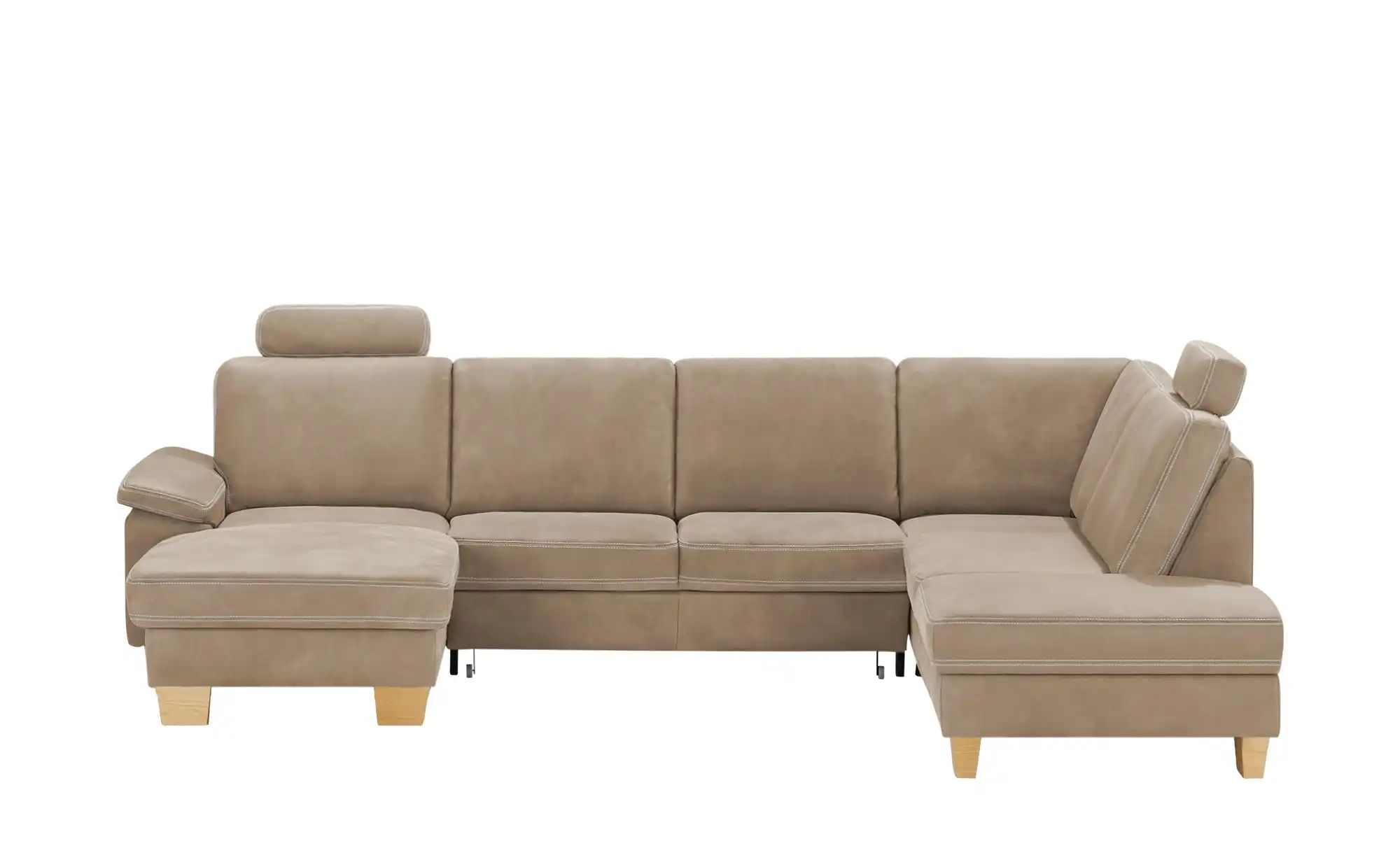 meinSofa Wohnlandschaft Leder Samu ¦ beige ¦ Maße (cm): B: 316 H: 90 T: 235 günstig online kaufen