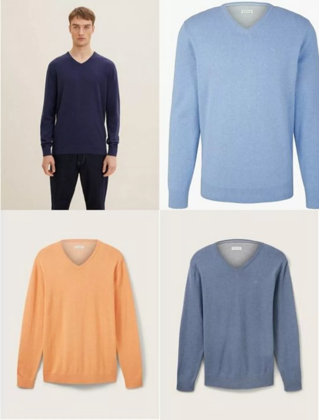 TOM TAILOR Sweatshirt Basic V-Neck Sweater (1-tlg) günstig online kaufen