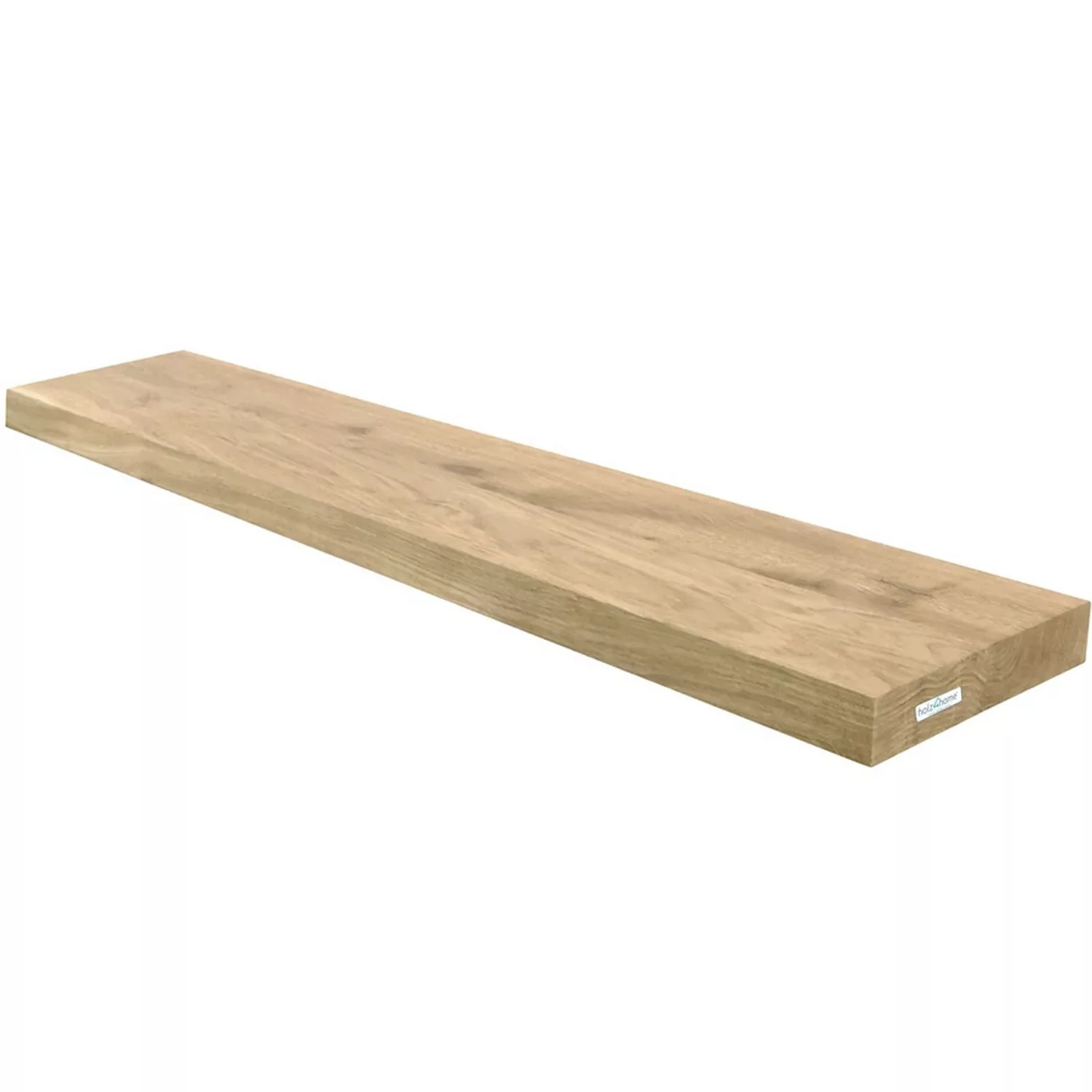 holz4home Schwebendes Wandregal aus Eiche 100cm Ohne Baumkante Hellgrau günstig online kaufen