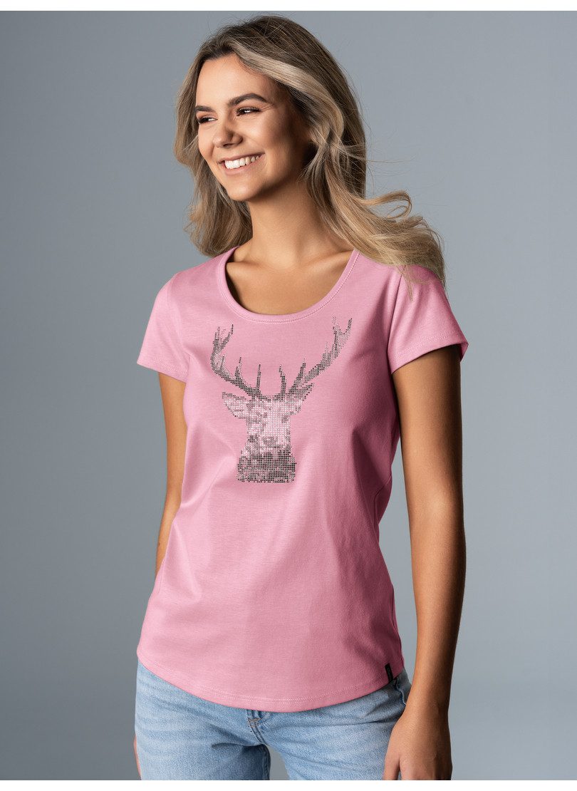 Trigema T-Shirt "TRIGEMA T-Shirt Glitzer-Hirsch", (1 tlg.) günstig online kaufen