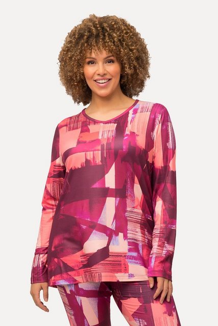 Ulla Popken Longsleeve Ski-Funktionsshirt Loop V-Ausschnitt Langarm günstig online kaufen