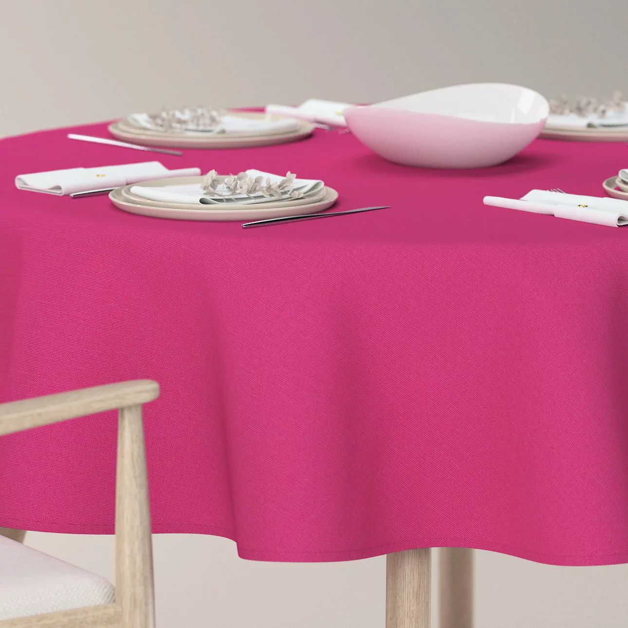 Runde Tischdecke, rosa, Loneta (133-60) günstig online kaufen