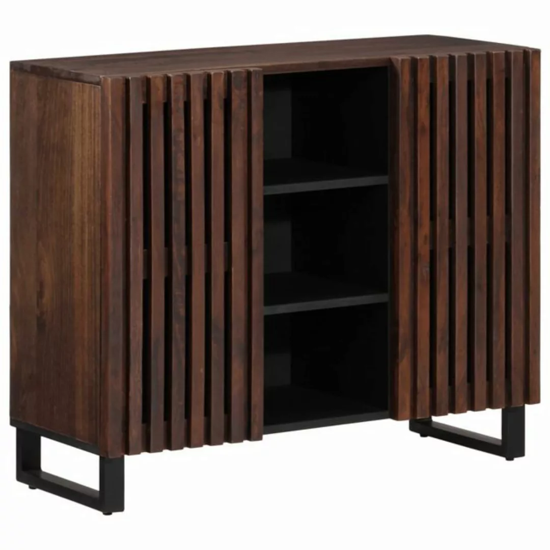 vidaXL Fächerschrank Sideboard Braun 90x34x75 cm Massivholz Mango (1-St) günstig online kaufen