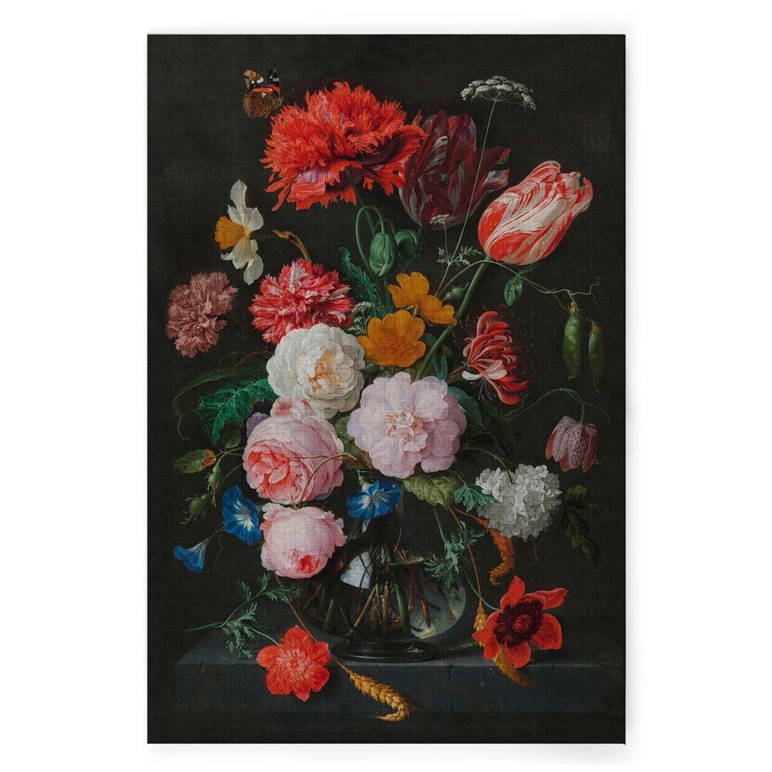 Bricoflor Bilder Stillleben Von Blumen Auf Schwarzem Hintergrund Gemälde Le günstig online kaufen