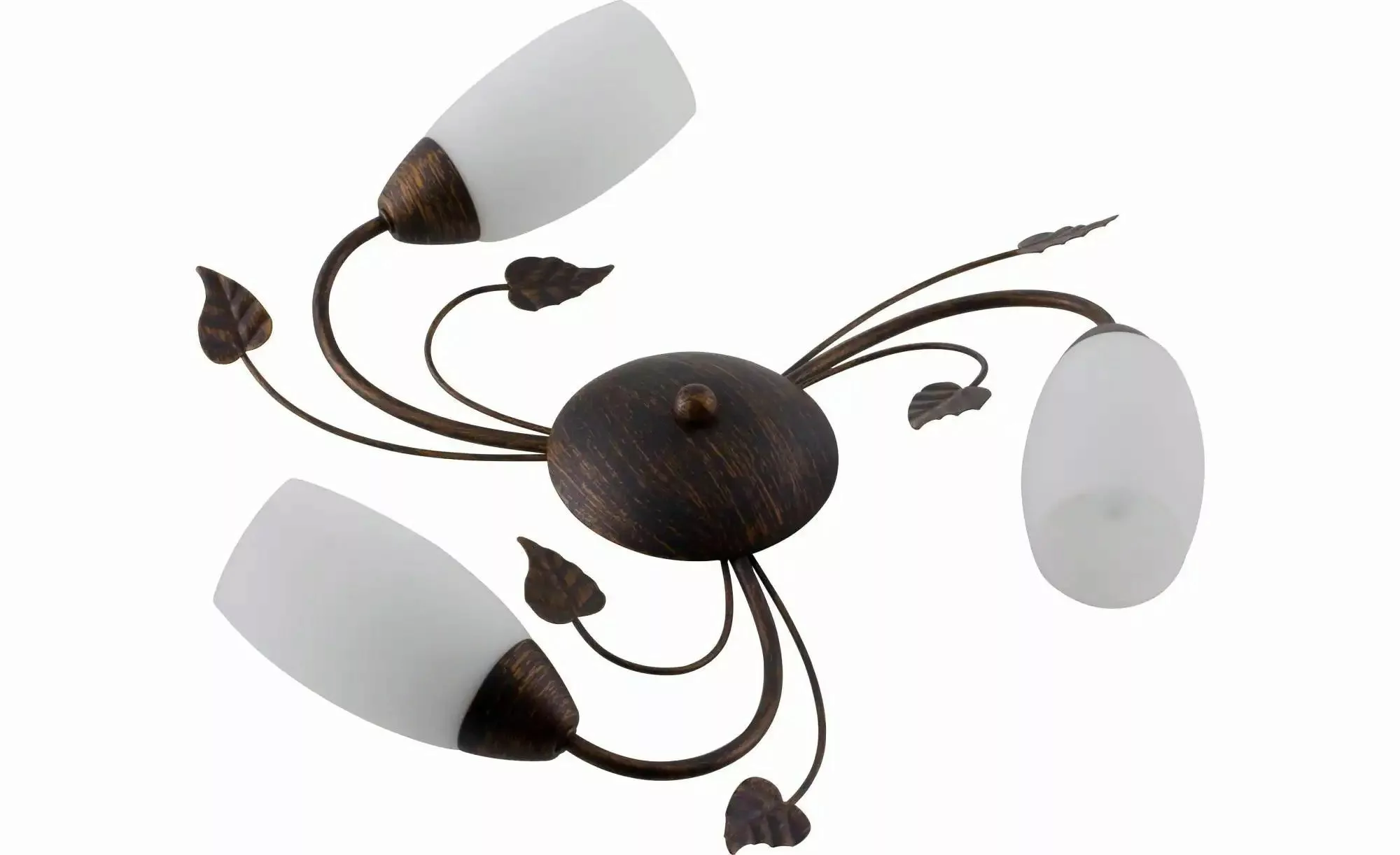 Globo Lighting Deckenleuchte   ¦ braun ¦ Maße (cm): B: 50 H: 14  Ø: 50 Lamp günstig online kaufen