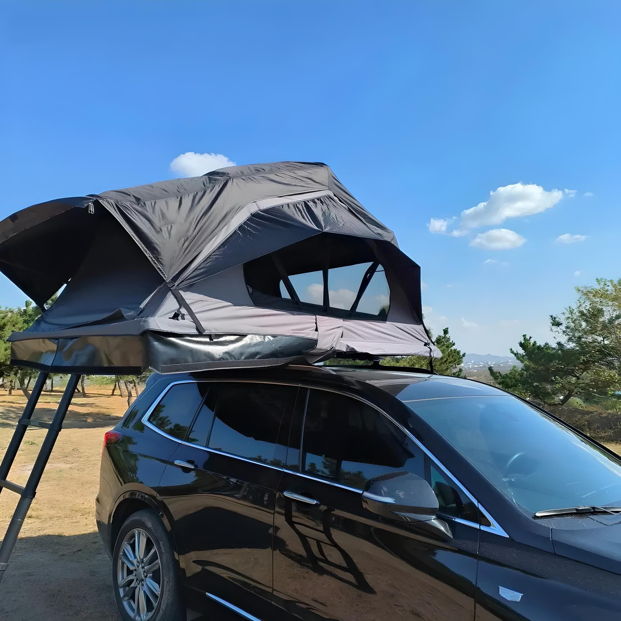 TZIpower Dachzelt Autodachzelt Grau/Schwarz Softcase Dachzelt günstig online kaufen