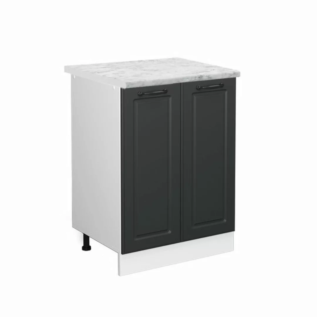 Vicco Unterschrank R-Line, Anthrazit Landhaus/Weiß, 60 cm, AP Eiche günstig online kaufen