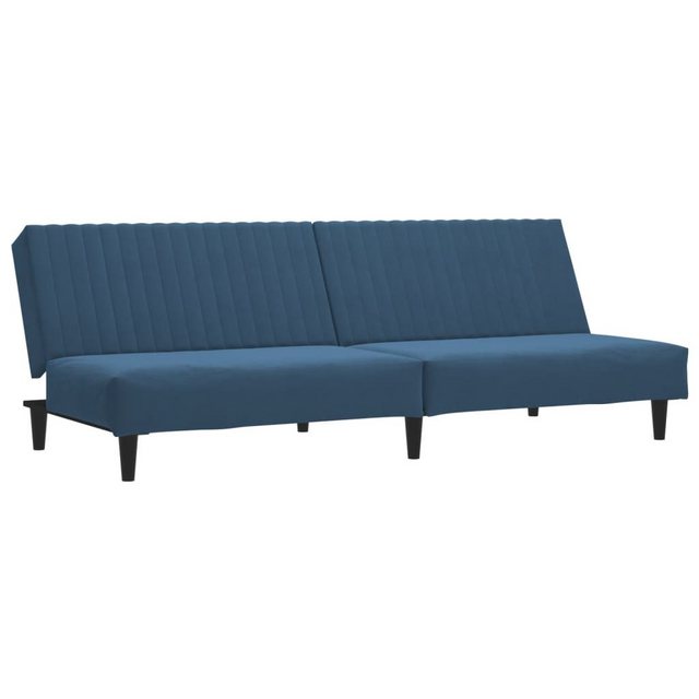 vidaXL Schlafsofa, Sofa 2-Sitzer Blau Samt günstig online kaufen