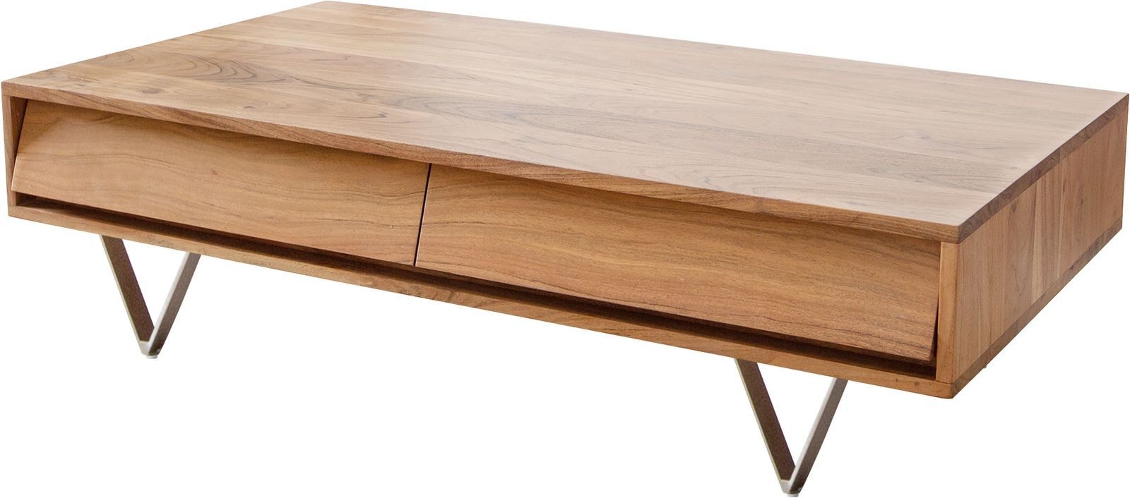 DELIFE Couchtisch Eloi, Akazie Natur 115x60 günstig online kaufen